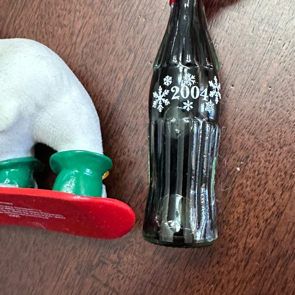 3 Vintage Coca-Cola Coke Christmas Ornaments Polar Bear Snowboard - Picture 10 of 11